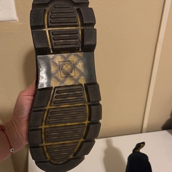 Dr. Martens MATTE Black Leather Ankle Boots - Picture 7 of 8